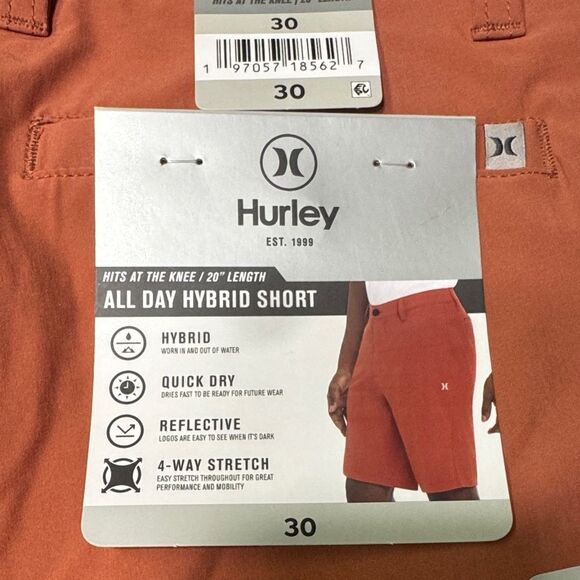 NWT- all day hybrid short, 20" length- size 30 Hurley Men's Hybrid Shorts - Picture 1 of 9